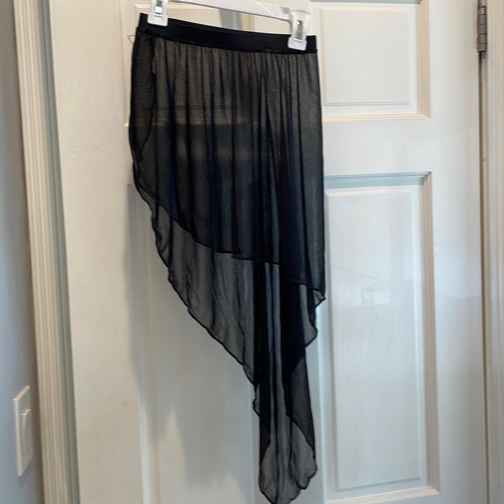 Sheer black skirt dance costume adult small